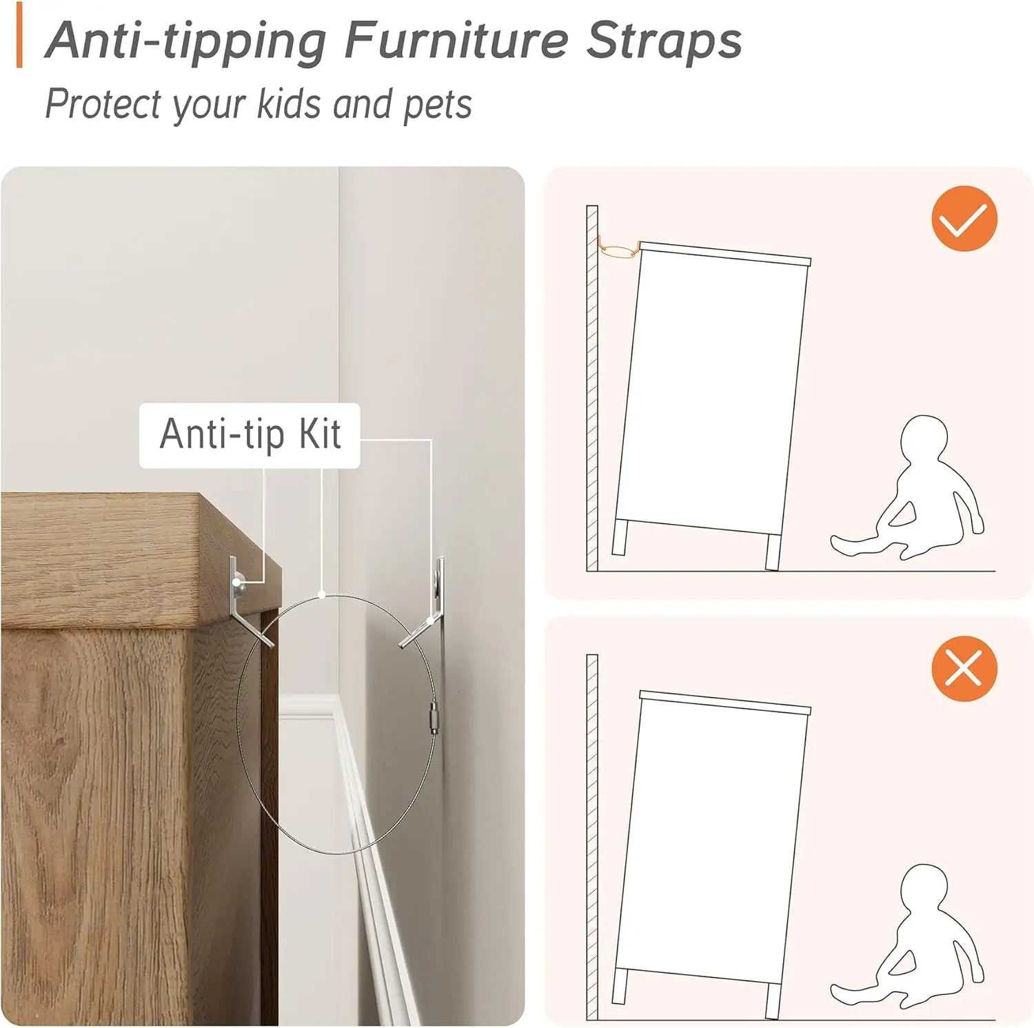 Farmhouse Nightstand with 3 Drawers, Large Wood Bedside Table Night Stand, Wide Sofa Side End Table 3 Drawers Chest of Dresser