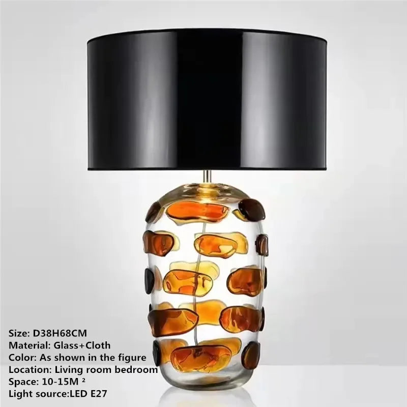 Nordic Glaze Table Lamp Modern Art Iiving Room Bedroom Study Hotel LED Personality Originality Desk Light