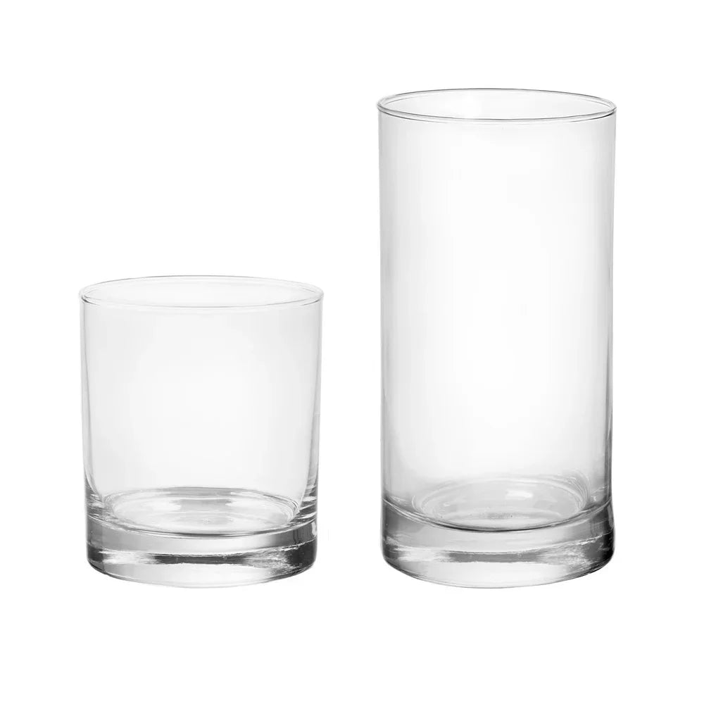 12 Piece Clear Drinkware Set Cooler Tennyson Glasses Ideal Juice Water Mixed Drinks Durable Easy to Clean Versatile Tableware