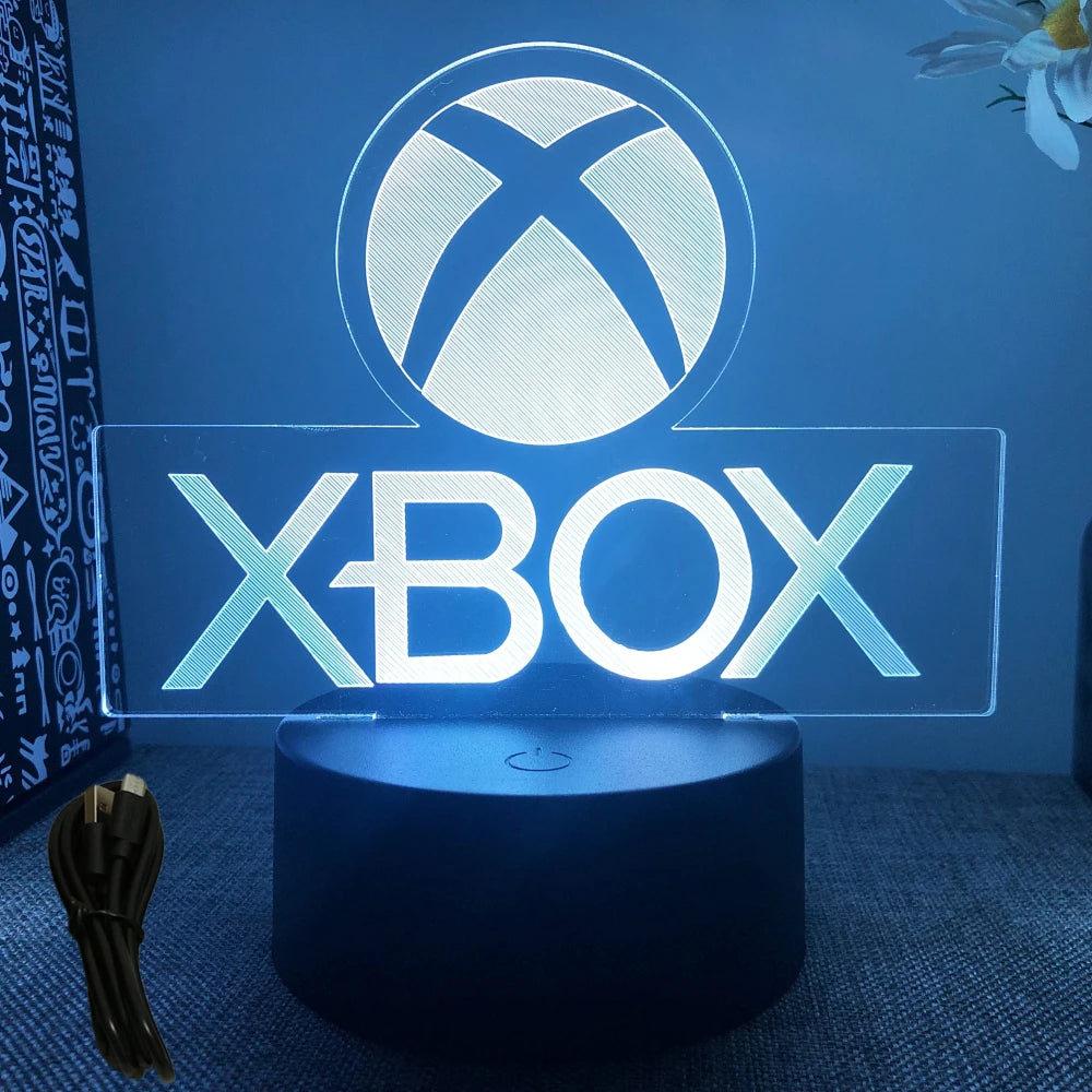 Gaming Lamp 3D Night Light For XBOX Gaming Room Desk Setup Lighting Gamer Decoration on The LED Lamps Table Icon Logo Kids Gifts
