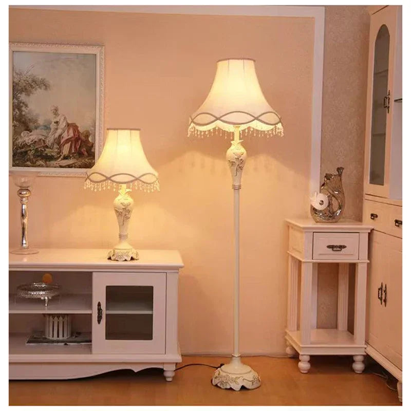 ABEL European Floor lamp Luxurious Living Room Bedroom Study Villa Hotels LED Warm Creativity Floor lamp Next To Sofa