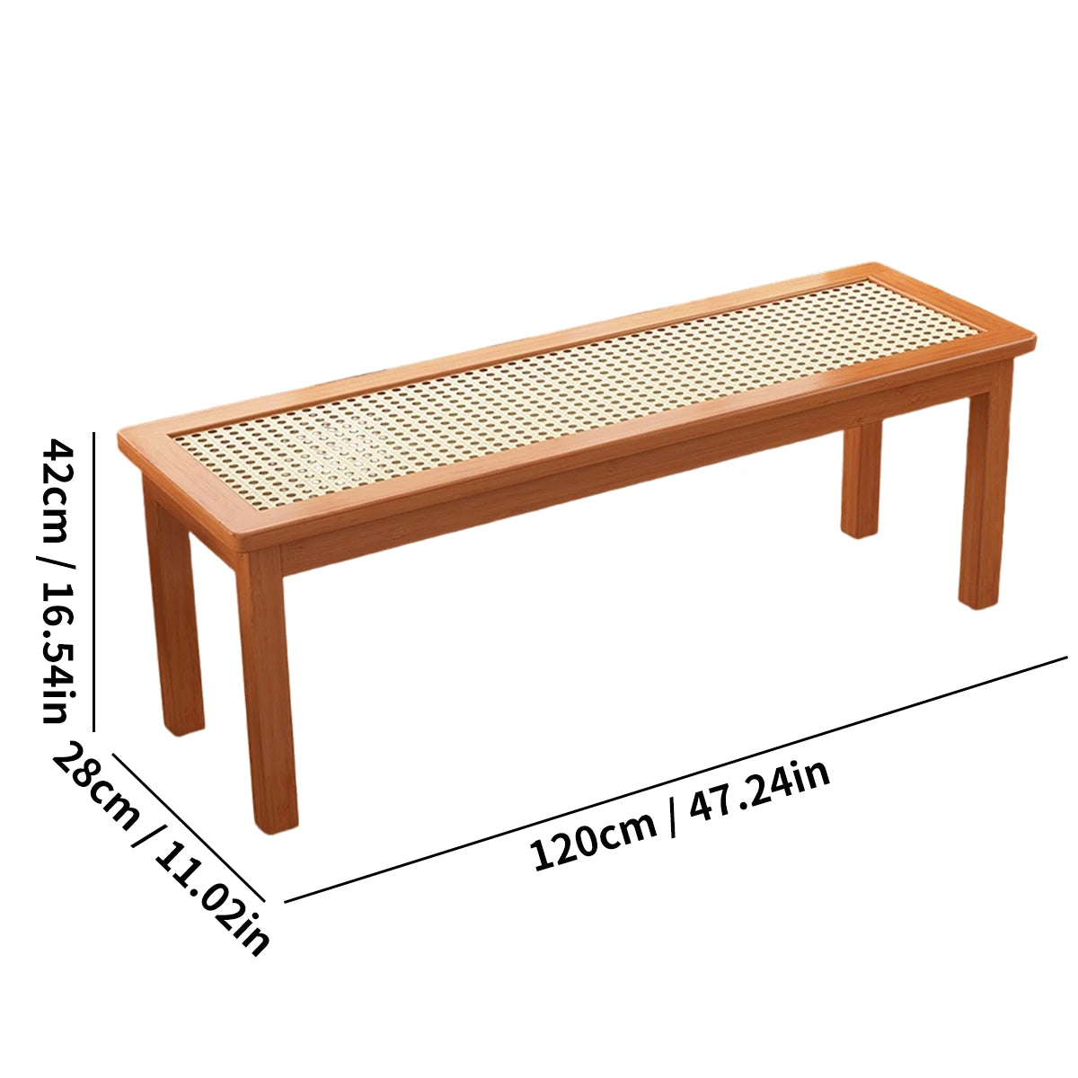 Multi-Use Bamboo Bench – Lightweight Long Seat for Home & Balcony