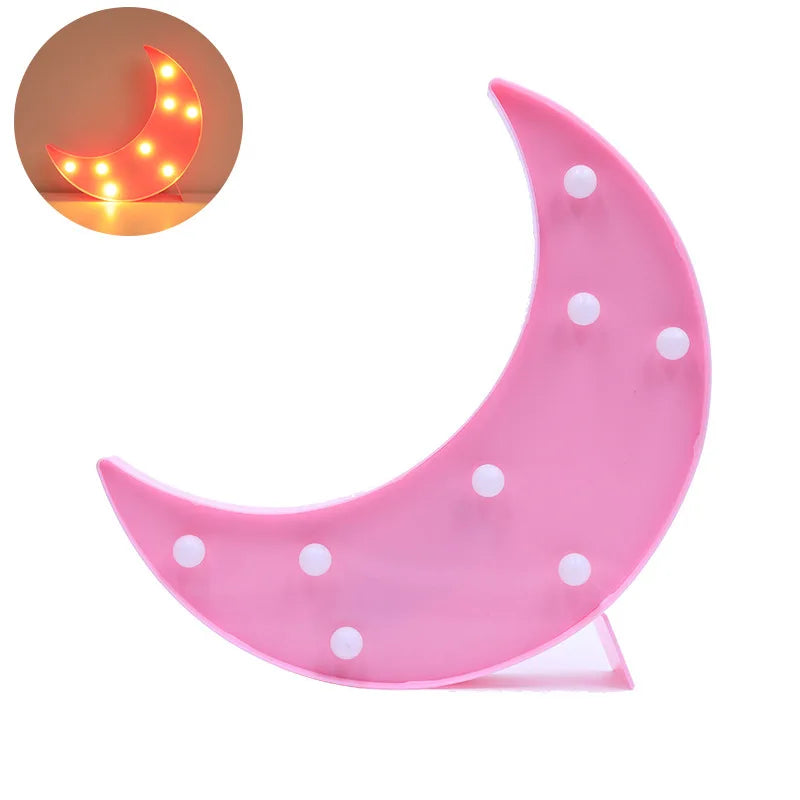 LED shaped lamp room atmosphere decoration ornament cloud moon pentagram decorative lamp creative night light