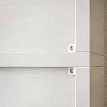 Tall Bookcase with Doors & 8 Open Cubes – Storage Bookshelf for Living Room, Bedroom & Office