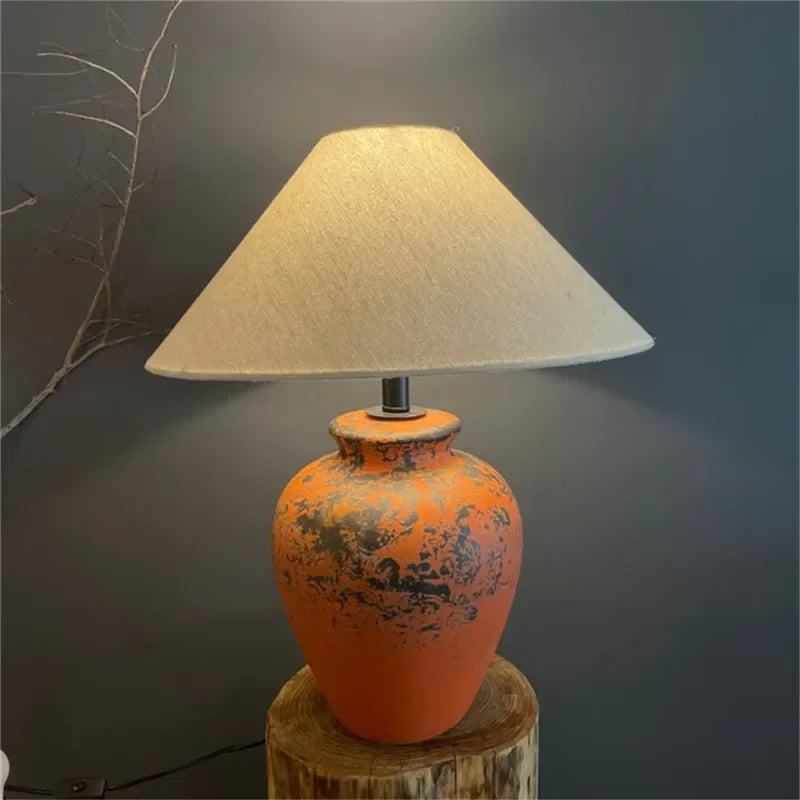 CEDRIC Contemporary Ceramic Table Lamp American Retro Creativity Living Room  Study Villa Hotel Homestay Desk Light