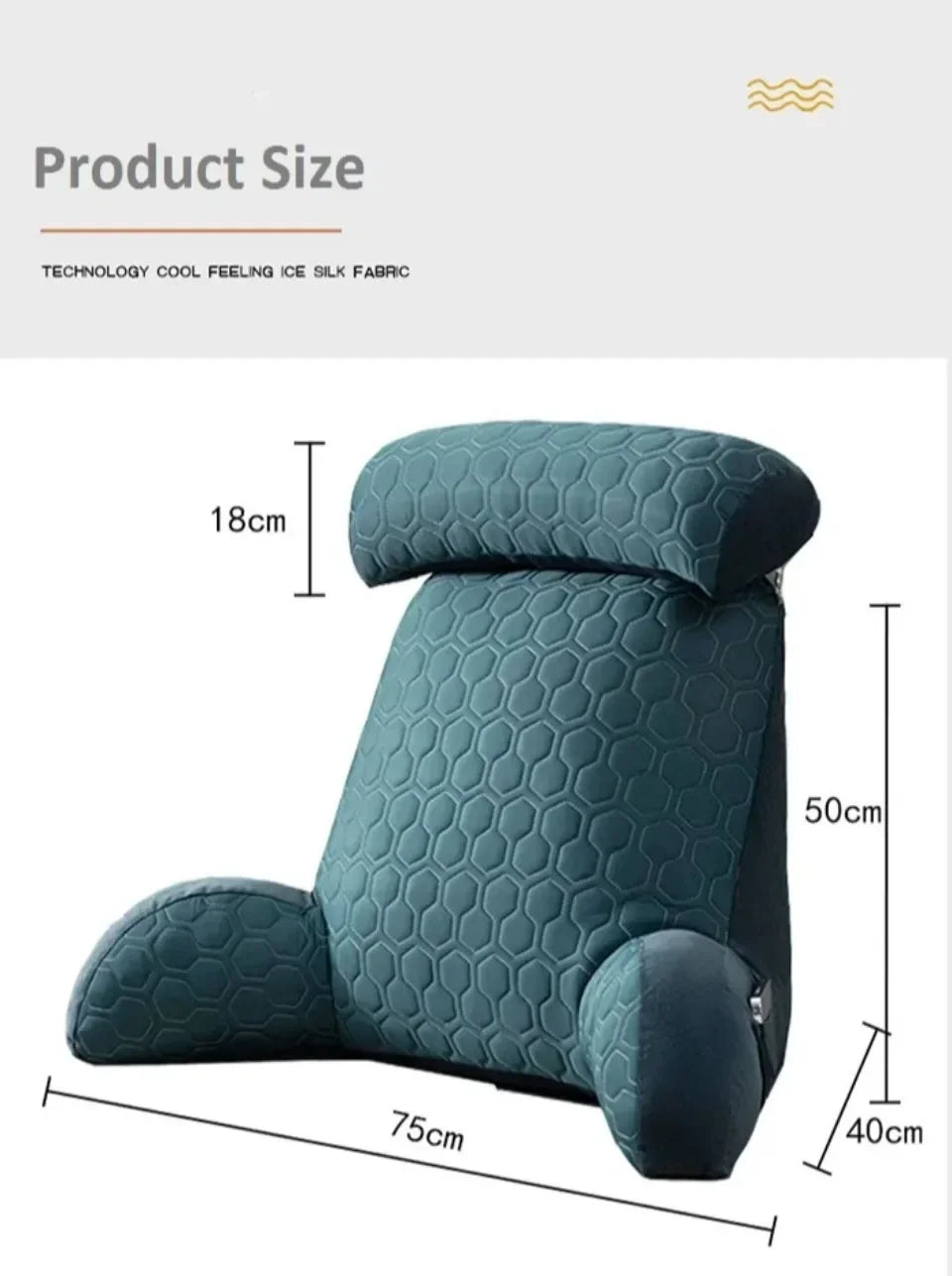 Reading Pillow Bed Pillow Back Cushion Waist Pillows with Washable Cover Chair Arm Standard Cool and Comfortable Cushion Sofa
