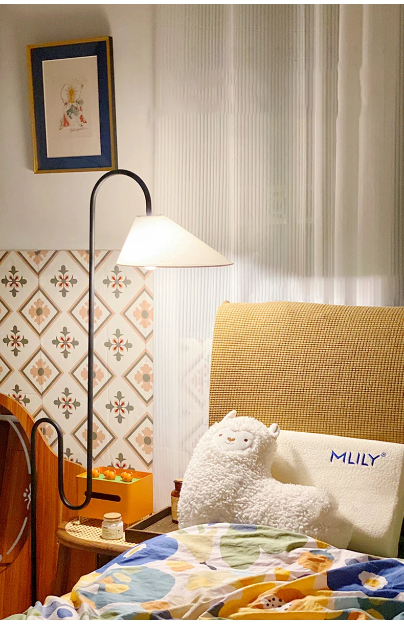 Middle Century Floor Lamp Unique Led Living Room Corner Lamp For Villa Bedroom Bedside Home Decor Simple Safa Side Reading Light