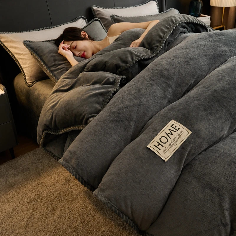 Milk fleece bedding thickened blanket winter lamb wool quilt warm dormitory single double quilt core spring autumn comforter