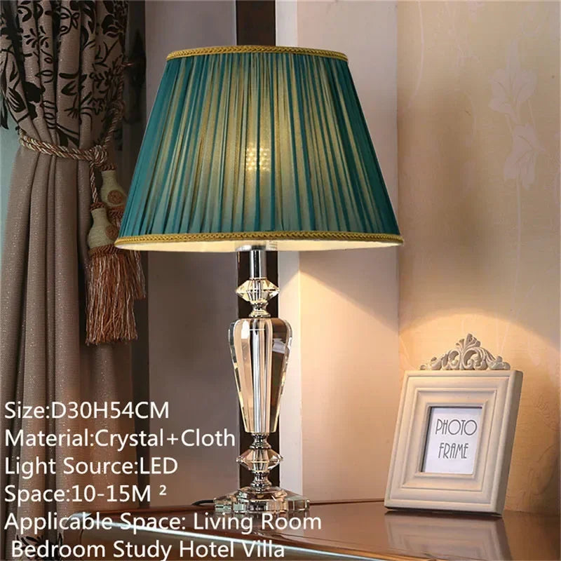 Luxury Crystal Table Lamp  Fashion Modern Living Room Bedroom Study Villa Hotel Home Decoration Lightled lamp led lamp