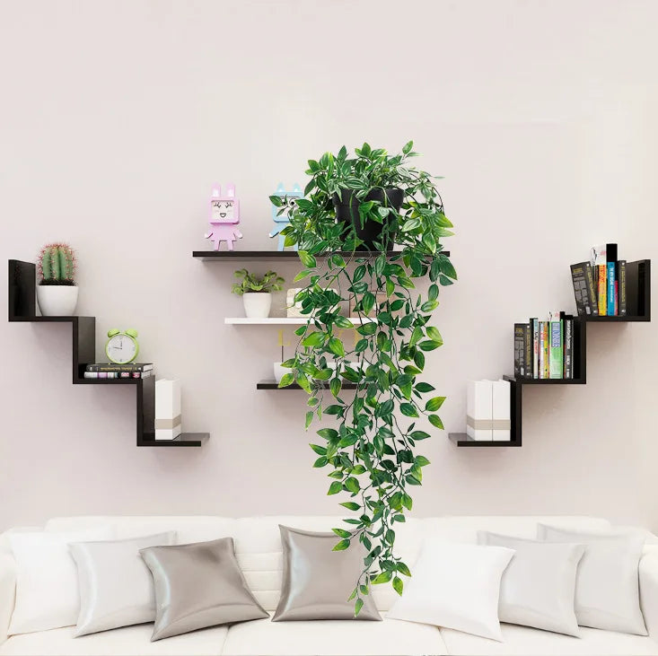 Artificial Hanging Eucalyptus Plants with Pot Fake Plants Hanging Vines Shelf Plants Decor Potted Plants for Home Indoor Decor