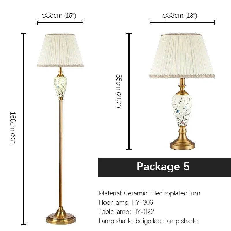 GISELLE Modern Ceramics Floor Lamps Standing LED Creative American Luxury Fashion Table Light For Home Living Room Bedroom