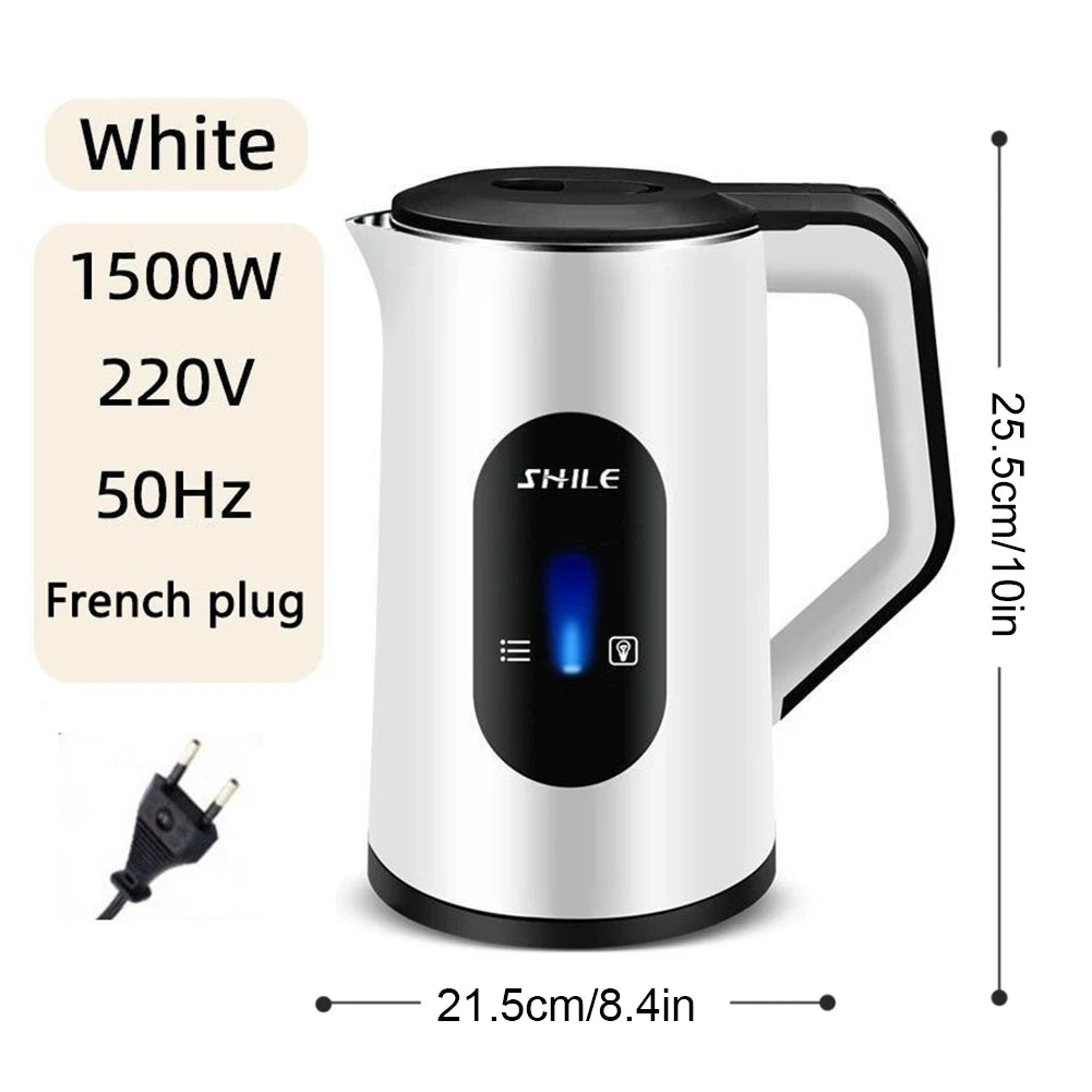 2.2L Stainless Steel Electric Water Kettle – Digital Display Thermal Kettle with Auto Shutoff (1500W)
