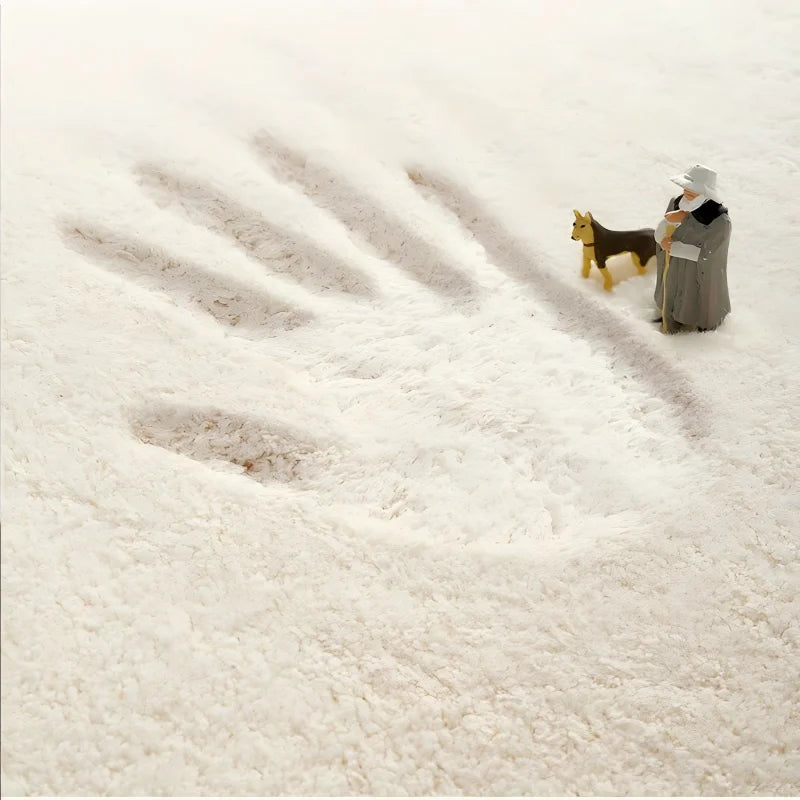 VIKAMA Sleepy House Cat Cute Cream Style Cat Bedroom Side Rug Children's High-Quality Fleece Soft Carpet Home Decoration