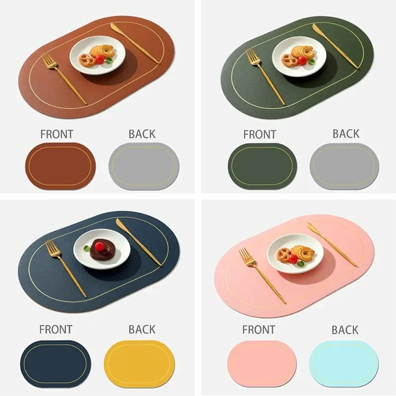 Creative Shapes Placemats,Double-Sided Design Coffee Tea Mat,Nordic Style Kitchen Dining Decor Place Mats,Tableware Pad