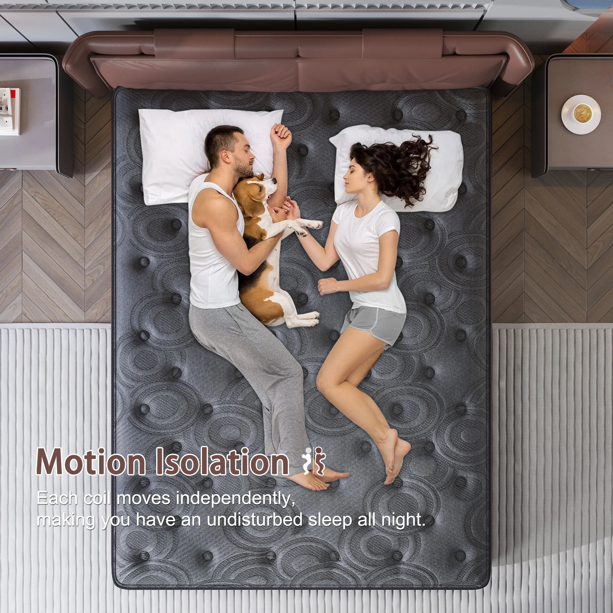 9"12"14" Twin Full Queen King Size Mattress in a Box Hybrid Spring Memory Foam,Euro Top Mattresses Medium Firm for Motion Isolat