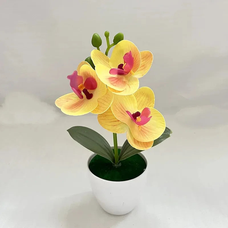 1Pcs 20CM Simulation Plants Potted Artificial Bonsai With Pot for Desktop Home Kitchen Bathroom Table Decor Garden Decoration