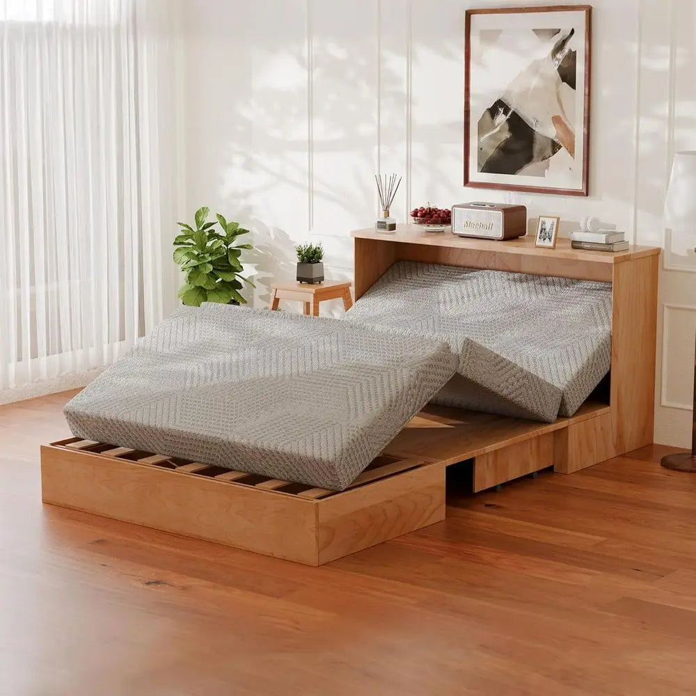 6 Inch Full Size Folding Memory Foam Mattress Topper with Washable Cover, Travel and Guest Bed, 75 x 54 x 6, Grey