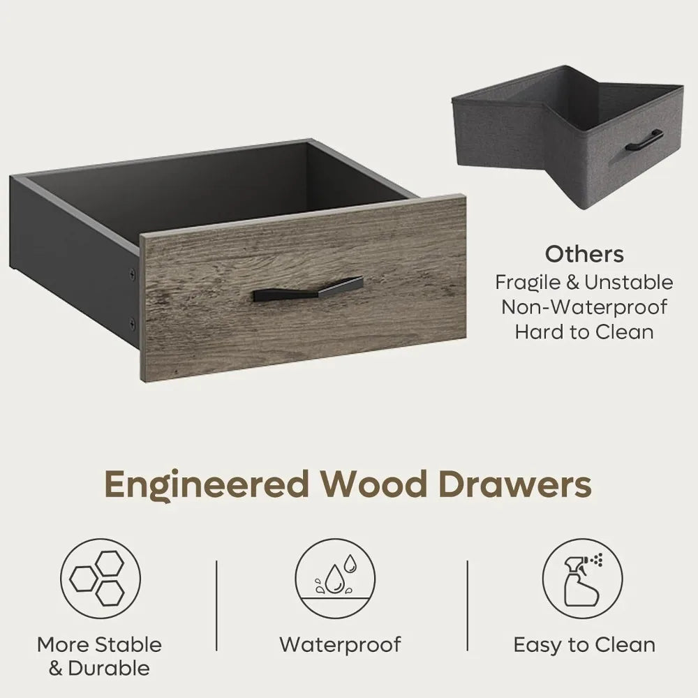 Industrial Executive Computer Desk with 4 Drawers, File Drawer, Keyboard Tray & Dual Pedestals