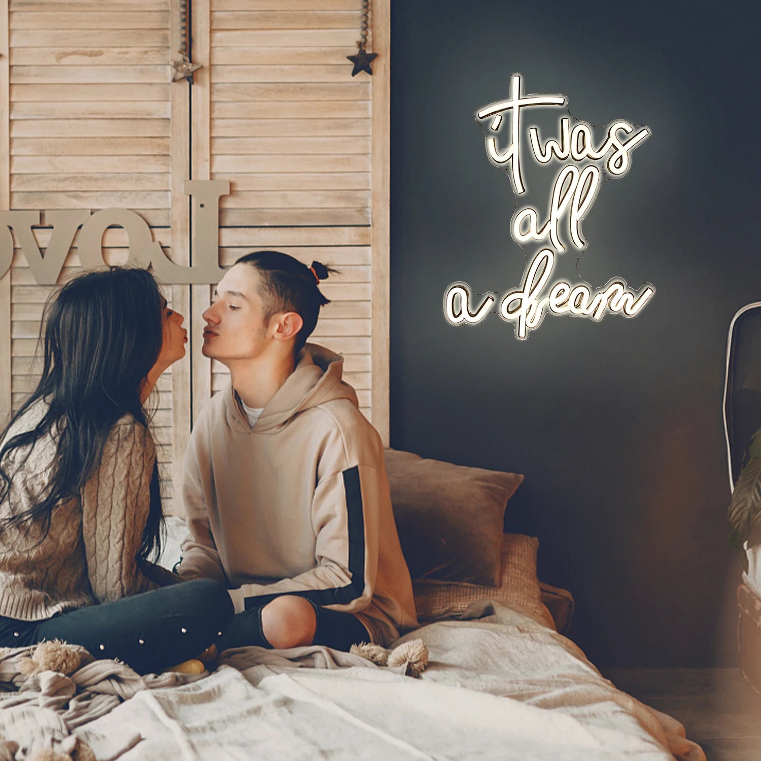 It was all a dream Neon Signs Custom LED Neon Lights Sign Club Office Hotel Pub Wall Decor 5/12V USB Bedroom Wedding Happy Neon