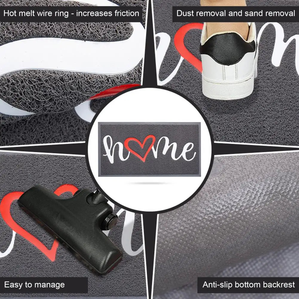 Entrance Floor Mat Hello Print  Non-Slip Rug Washable Mud Scrubber Doormat for Home  Front Door Entryway Laundry Bedroom