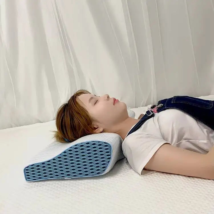 Comfortable Wave Shaped New Memory Foam Pillow Neck Supports Bed Pillow Cervical Contour for Sleep Targeted on Neck Region
