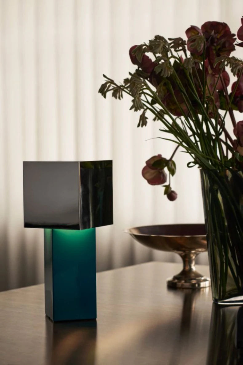 New Blue Chrome Green Brown Metal Table Light Dimmable For Bedroom Parlor Shop Desk LED Lamp EU AU US Adapter Plug