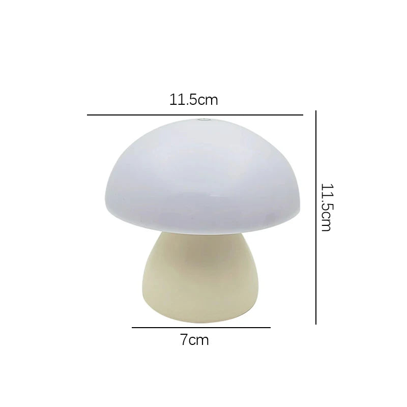 Mushroom Led Table Lamp Charging Touch Desk Coffee Bar, Hotel Bedroom Decoration, Nordic Creative Atmosphere, Small Night Light