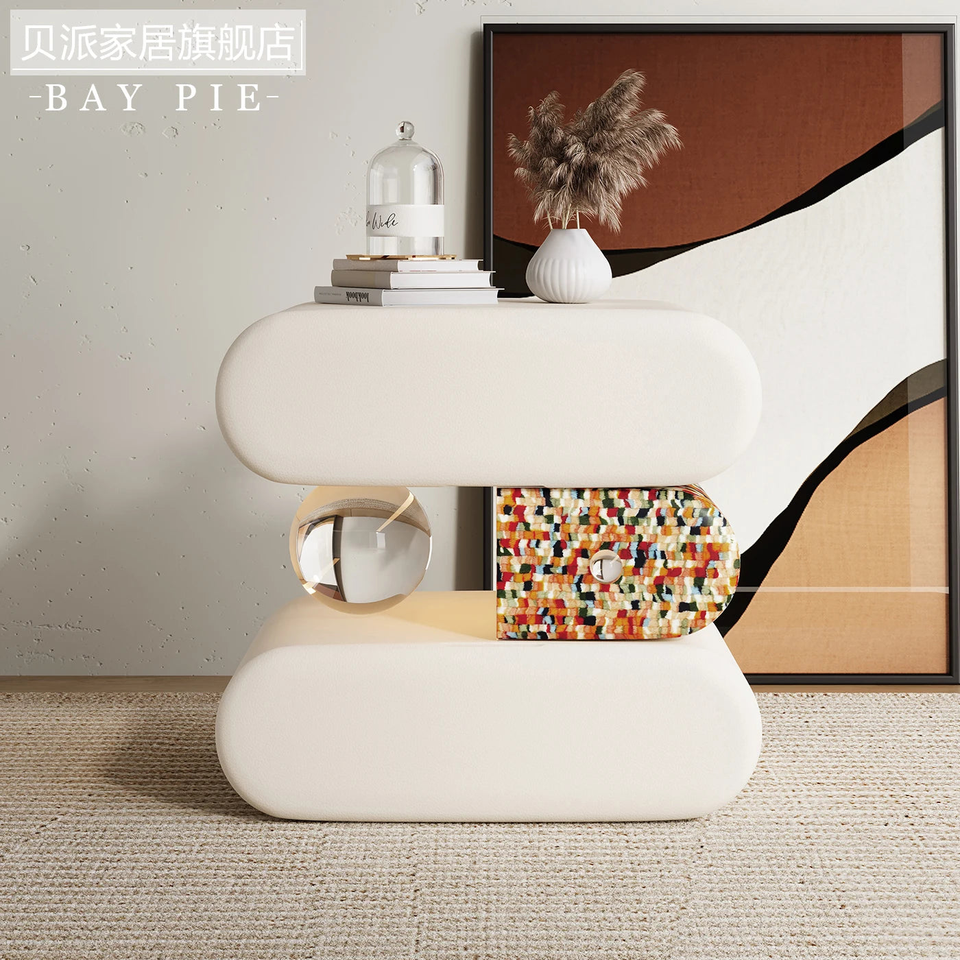 Luxury high-end Bedside tables Cream style solid wood Modern elegant Chest of drawers High end minimalism bedroom furniture