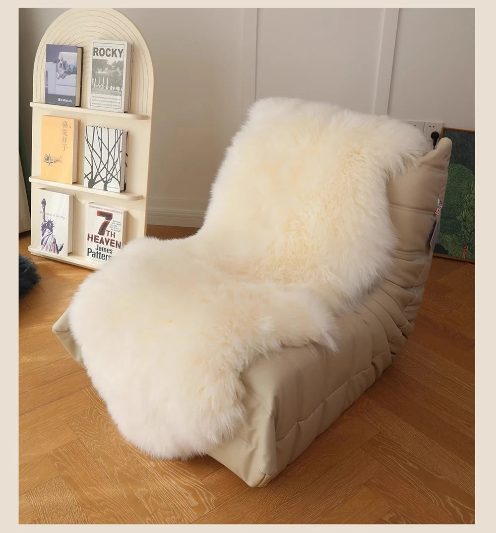 Long Strip Carpet Fluffy Soft Faux Fur Plush Bedroom Bedside Carpets Girl's Room White Home Decoration Rugs Furry Chair Cushion