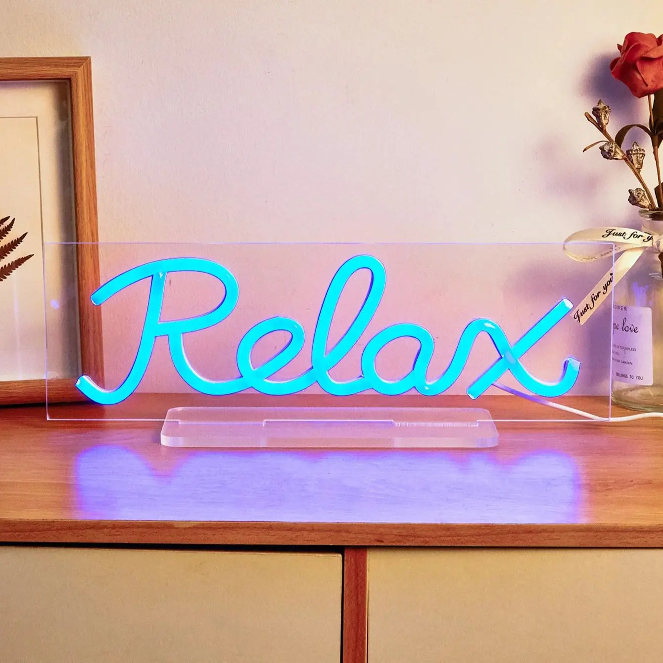 Chi-buy LED Neon Desk Relax  USB Powered Neon Signs Night Light 3D Wall Art Bedroom Living Room Decor Lamp Signs