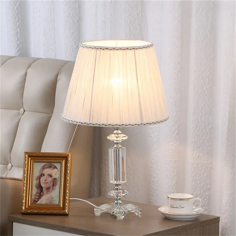 Luxury Crystal Table Lamp  Fashion Modern Living Room Bedroom Study Villa Hotel Home Decoration Lightled lamp led lamp