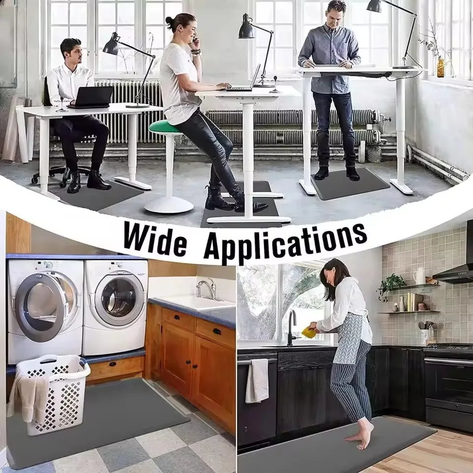 Anti-Fatigue Standing Mat, Kitchen Mat with PVC Waterproofing, Non-Slip Kitchen Rug