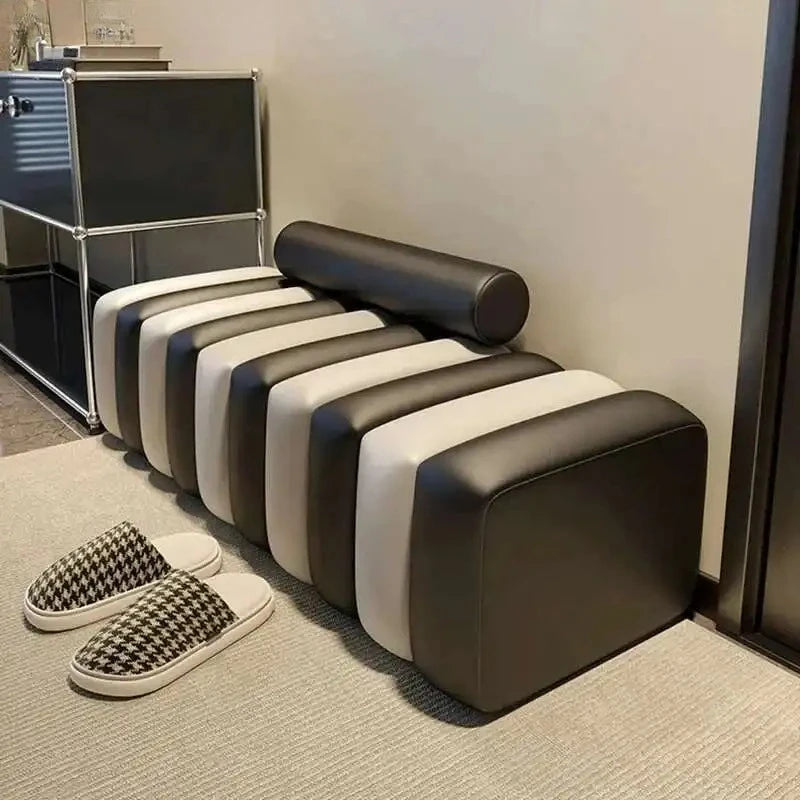 Modern Nordic Shoe Changing Stool – Light Luxury Porch & Living Room Bench