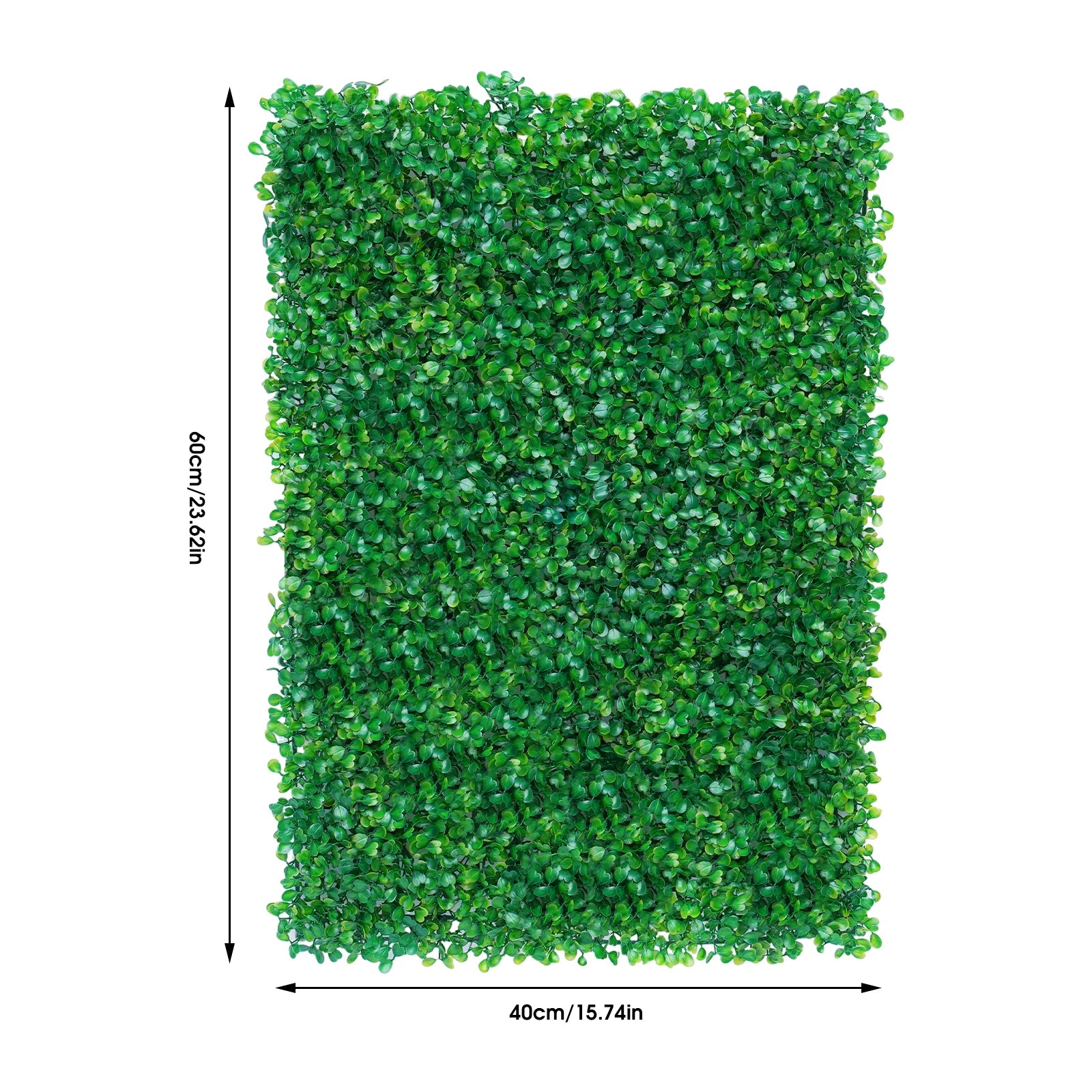 23.62" x 15.75" 12 Pieces Plant WallHigh-Density Fake Grass Green For Garden Fence Decoration