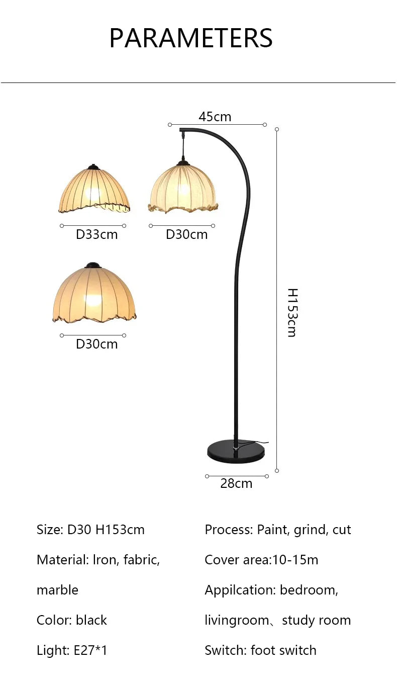 Nordic Linen Fabric Led Floor Lamps Living Room Sofaside Atmosphere Lights Home Lighting Bedroom Bedside Lustre Lamp Fixtures