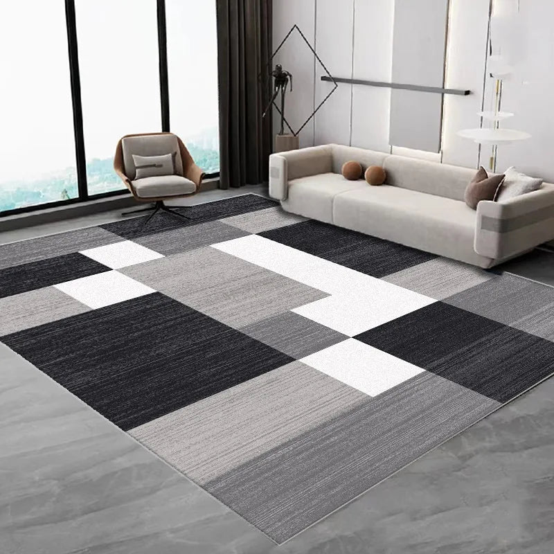 VIKAMA Fluffy Soft Bedroom Carpet Non-Slip Luxurious Rugs Easy to Clean Modern Style Durable Living Room Rugs for Corridor Sofa