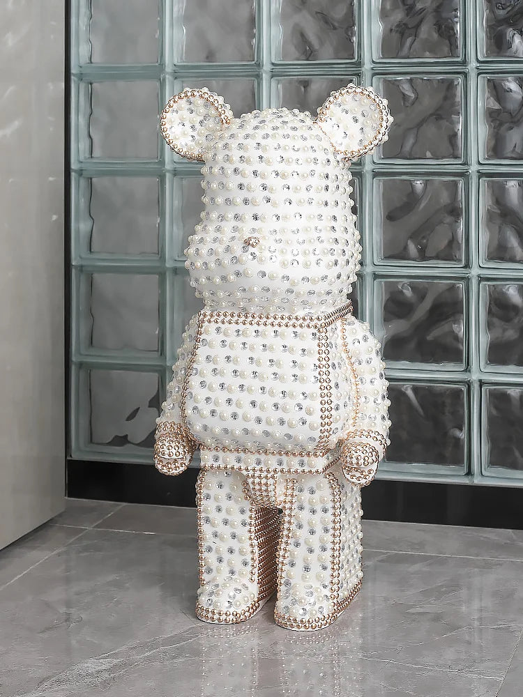 Cartoon Bear Ornament Home Decor Statues Sculptures Nordic Figure Living Room Decoration, Art Floor, Piggy Bank, Accessories