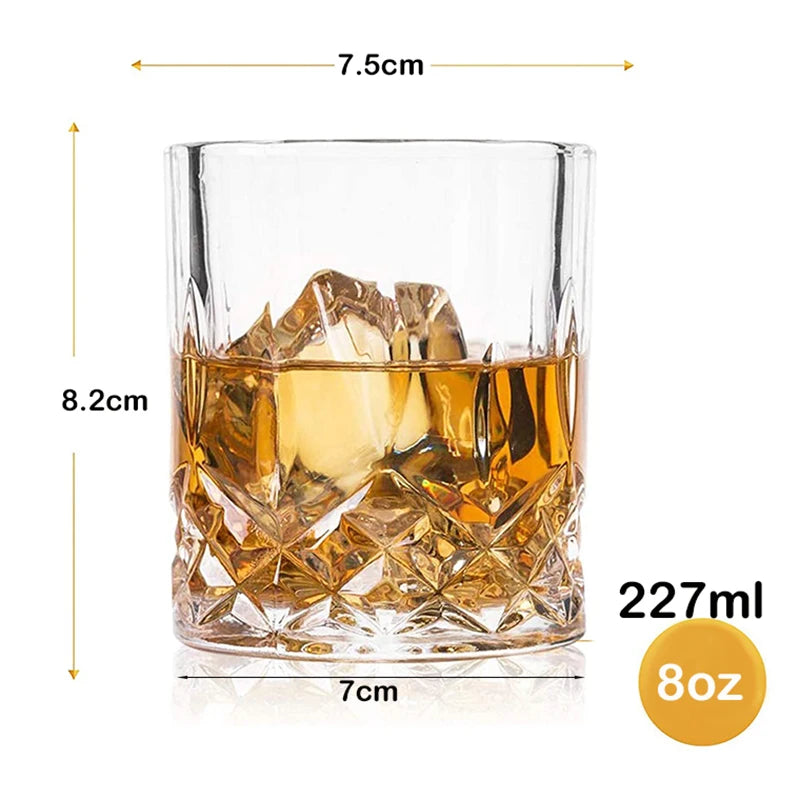 Fashion Whiskey Glasses, Scotch Whisky, Bourbon, Cocktails, RUM, Durable Whiskey Glasses