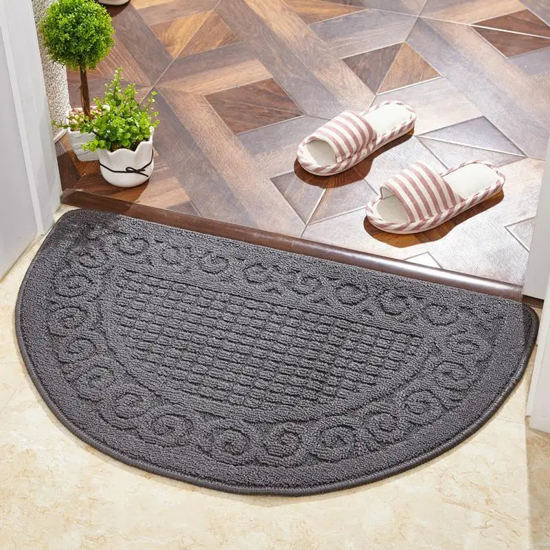Rubber Half-Round Doormat – Non Slip Durable Entrance Rug for Home Indoor Use