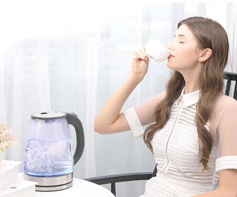 Electric Glass Kettle – 1.5L Borosilicate Tea Kettle with Fast Boil Heating Base