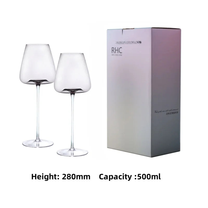 Upscale Banquet Party Wine Glass Burgundy Bordeaux Style Extremely Thin Masterly Craft Perfect Flawless Classics Goble