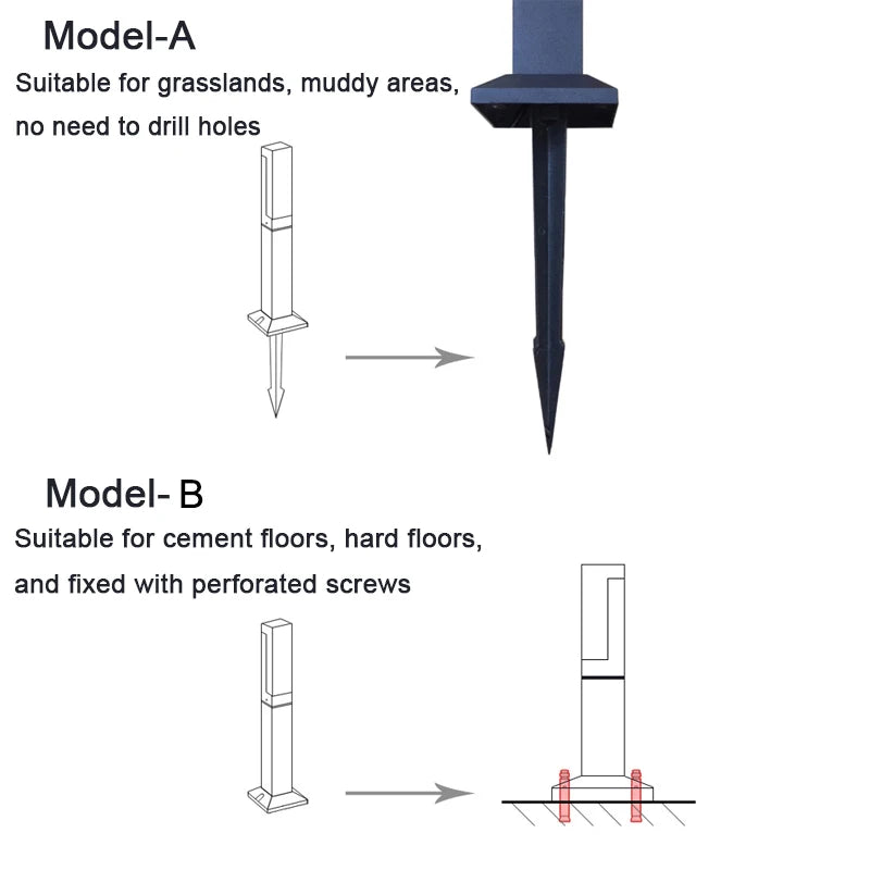 Aluminum Modern minimalist square garden villa park landscape lights, LED lawn lights, outdoor waterproof courtyard lights