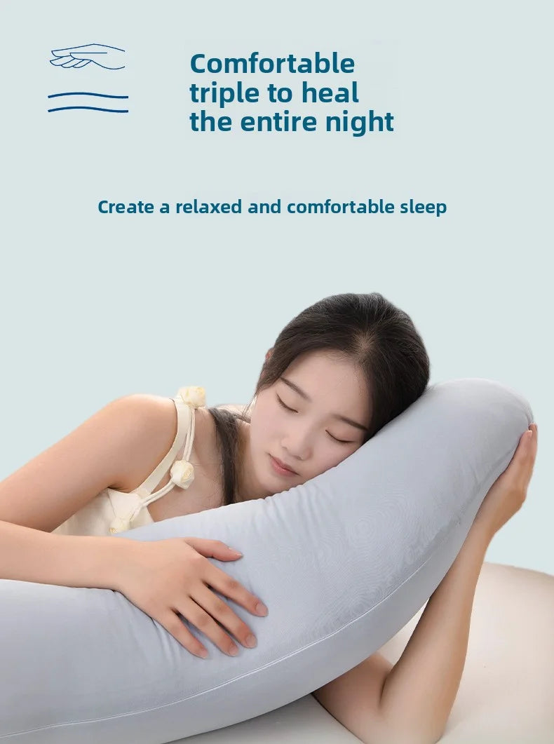 Ergonomic Double Wave Curve Side Sleeper Pillow for Comfortable Sleeping Supportive Pillow