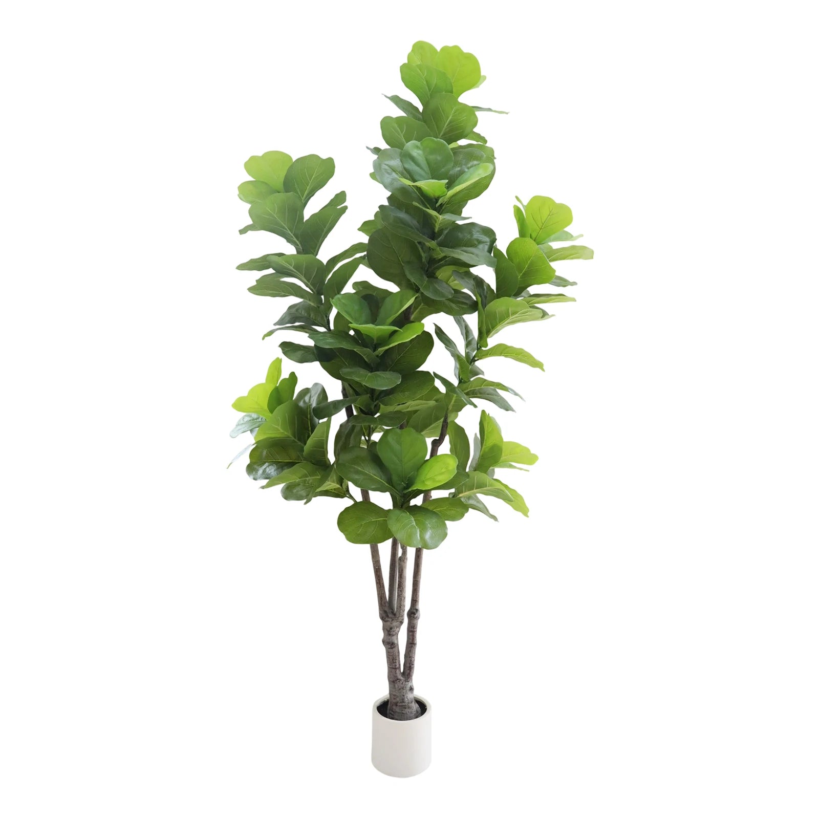 Artificial Fiddle Leaf Fig Tree with Pot Realistic Large Fake Ficus Lyrata Plant for Indoor Outdoor Home Office Decor