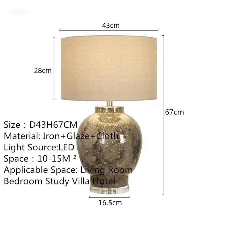 Contemporary Luxury Table Lamp LED American Creativity Living Room Bedroom Study Villa Hotel Bedside Household Desk Light