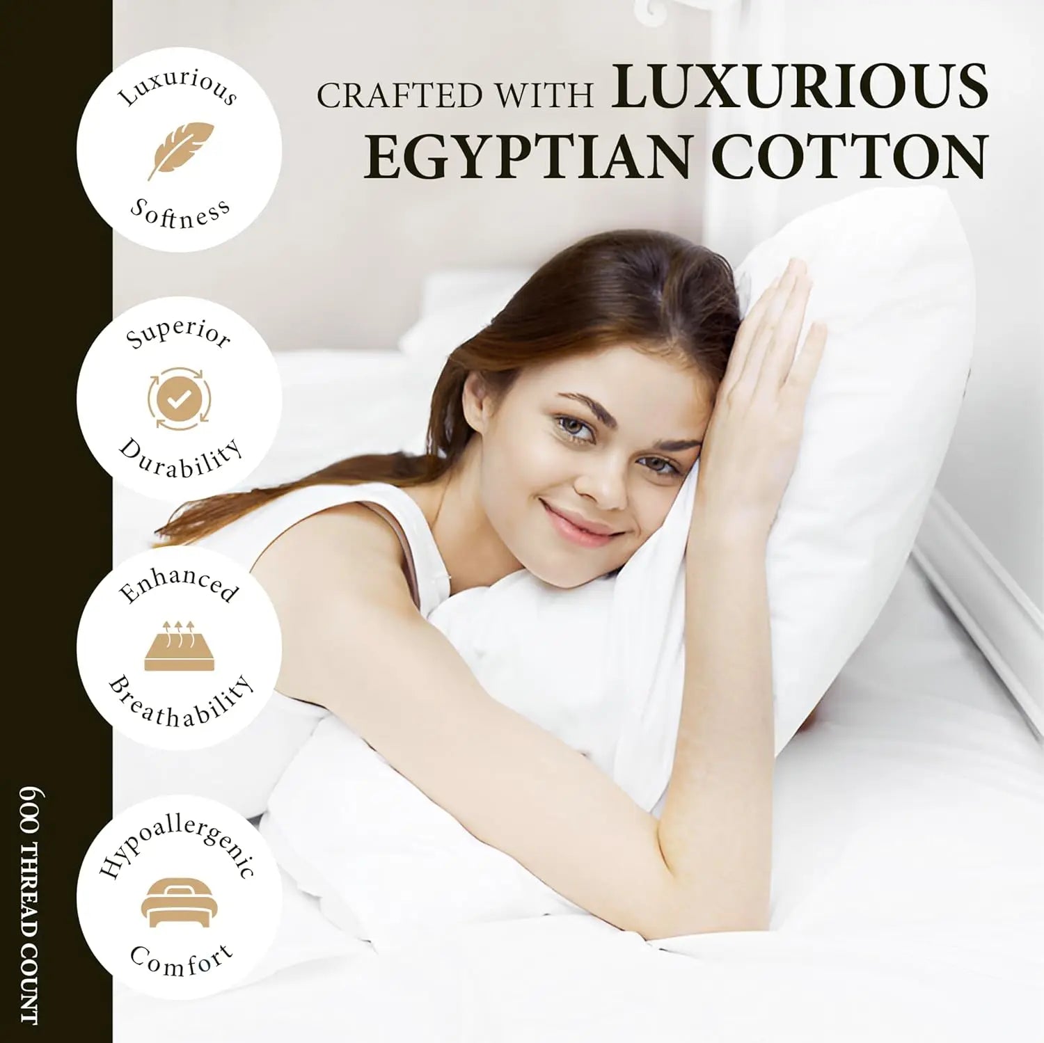 Sheets 100% Egyptian Cotton Full Size Sheet Set- for Full Size Bed (4 Pc, White),16" Deep Pocket Sateen Weave Bedsheet