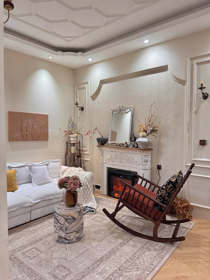 Black White Side Tables Cylindrical Imitate Marble Flowerpot Stand Artistic Coffee Table for Living Room Modern Sofa End Tables