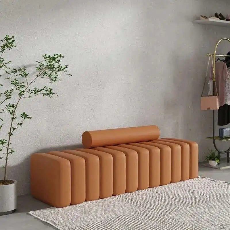 Modern Nordic Shoe Changing Stool – Light Luxury Porch & Living Room Bench