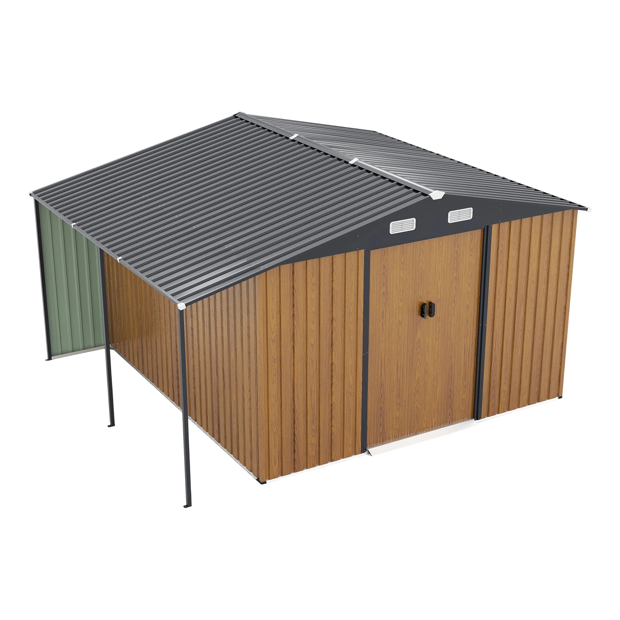 Outdoor Metal Storage Shed – 10 ft × 12 ft Extra Large Steel Shed