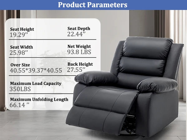 Modern Single Recliner Sofa Salon Furniture Lounge Massager Adults Rocking Chair for Bedroom Living Room Furniture